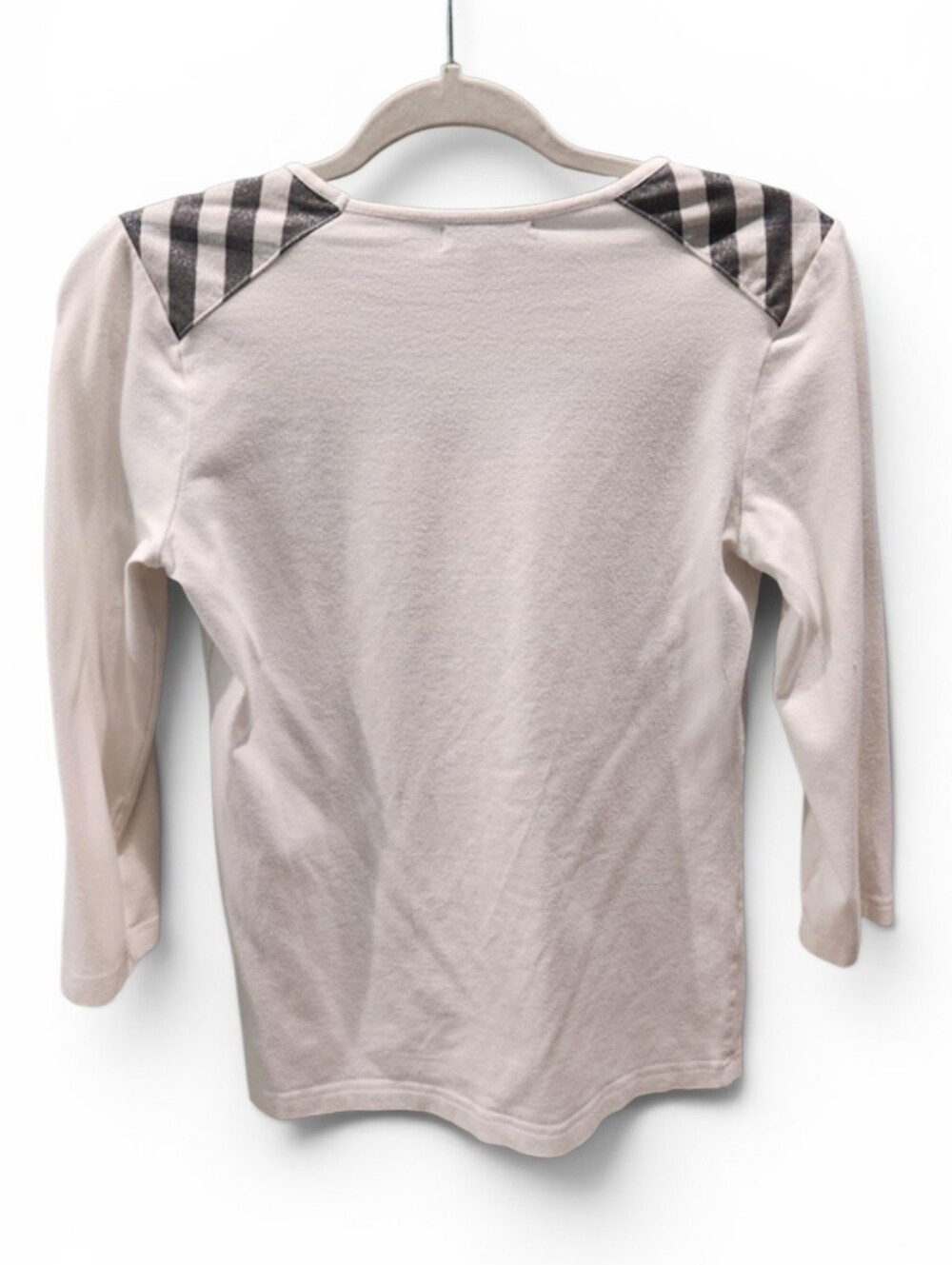 Burberry Scoop Neck 3/4 Sleeve Top with Embellished Shoulders - Picture 3 of 3